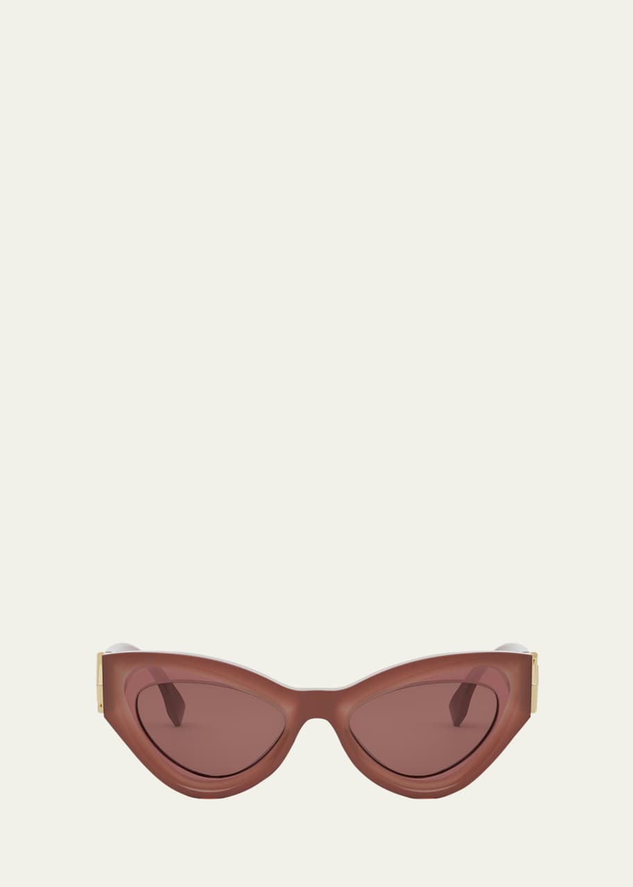 Image 1 of 1: FF Diamond Logo Acetate Cat-Eye Sunglasses