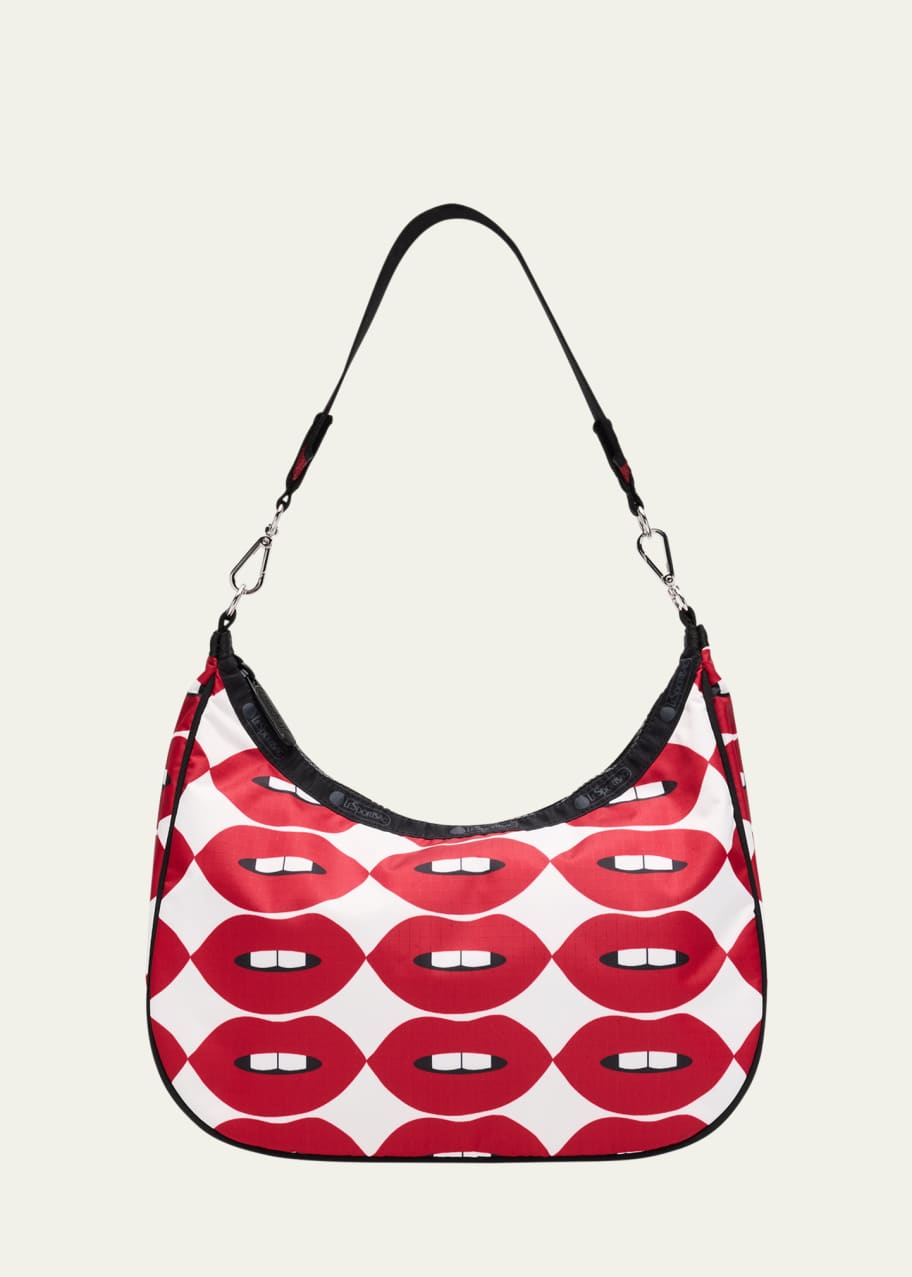 Image 1 of 1: Convertible Printed Hobo Bag