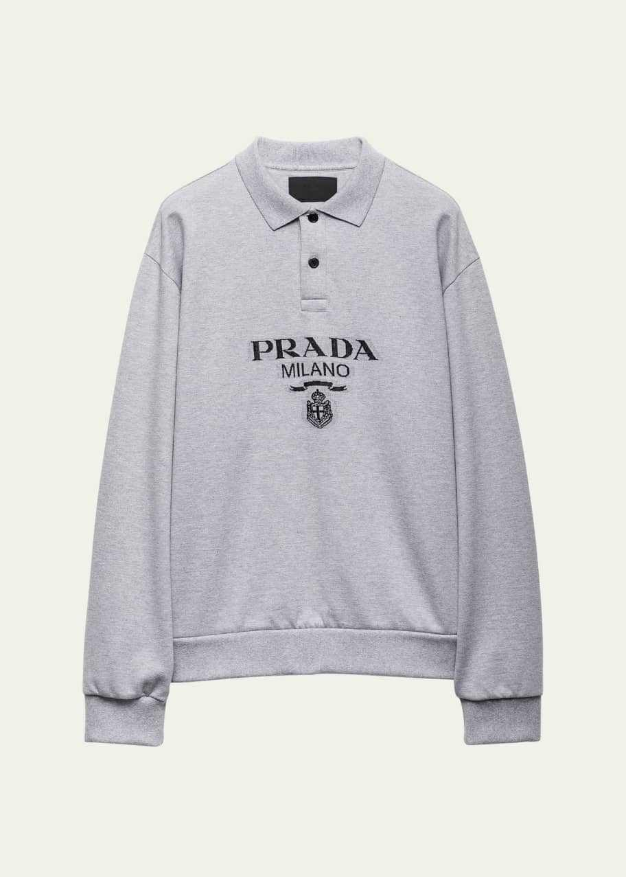 【PRADA】SWEATSHIRT Black/Black Technical cotton sweatshirt | PRADA