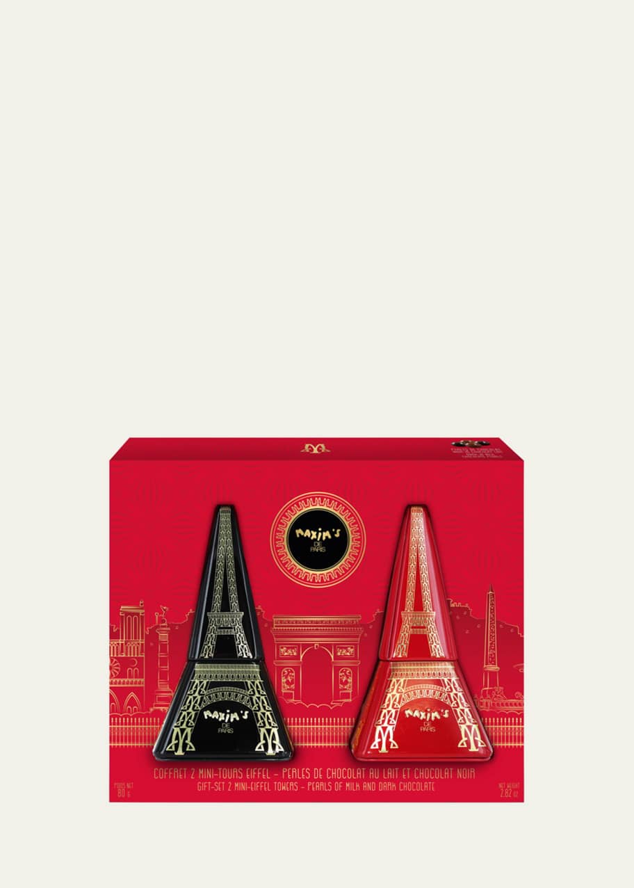 Image 1 of 1: Maxim's 2-Piece Mini Eiffel Tower Tins Gift Box