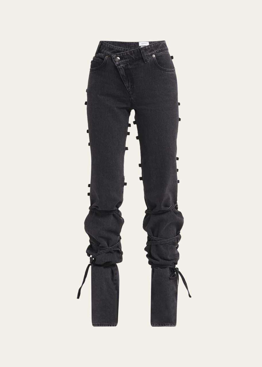 Image 1 of 1: Tie and Knot Straight Leg Denim Pants