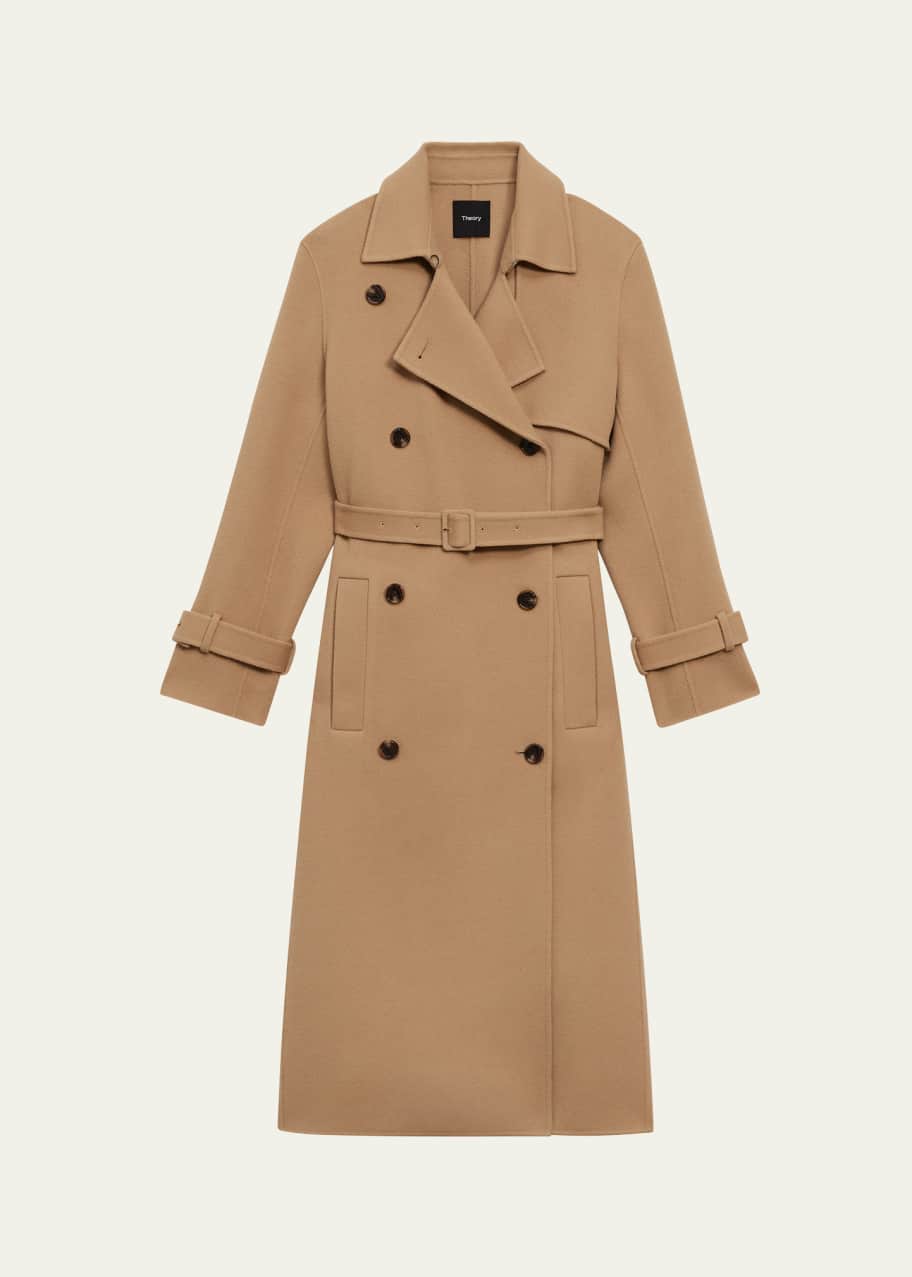 Theory New Divide Double-Face Wool Trench Coat - Bergdorf Goodman