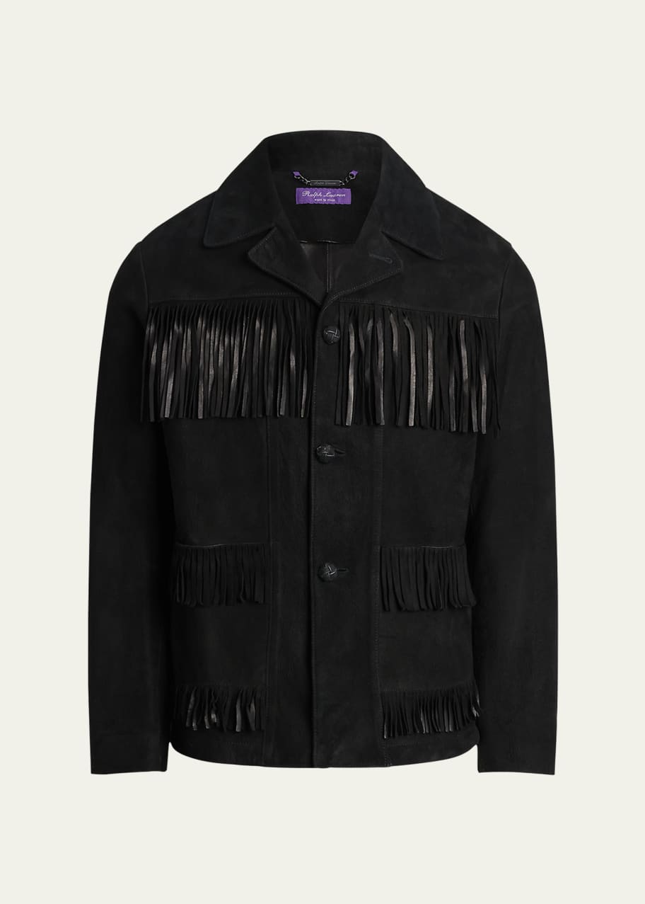 Ralph Lauren Purple Label Men's Fringed Suede Jacket