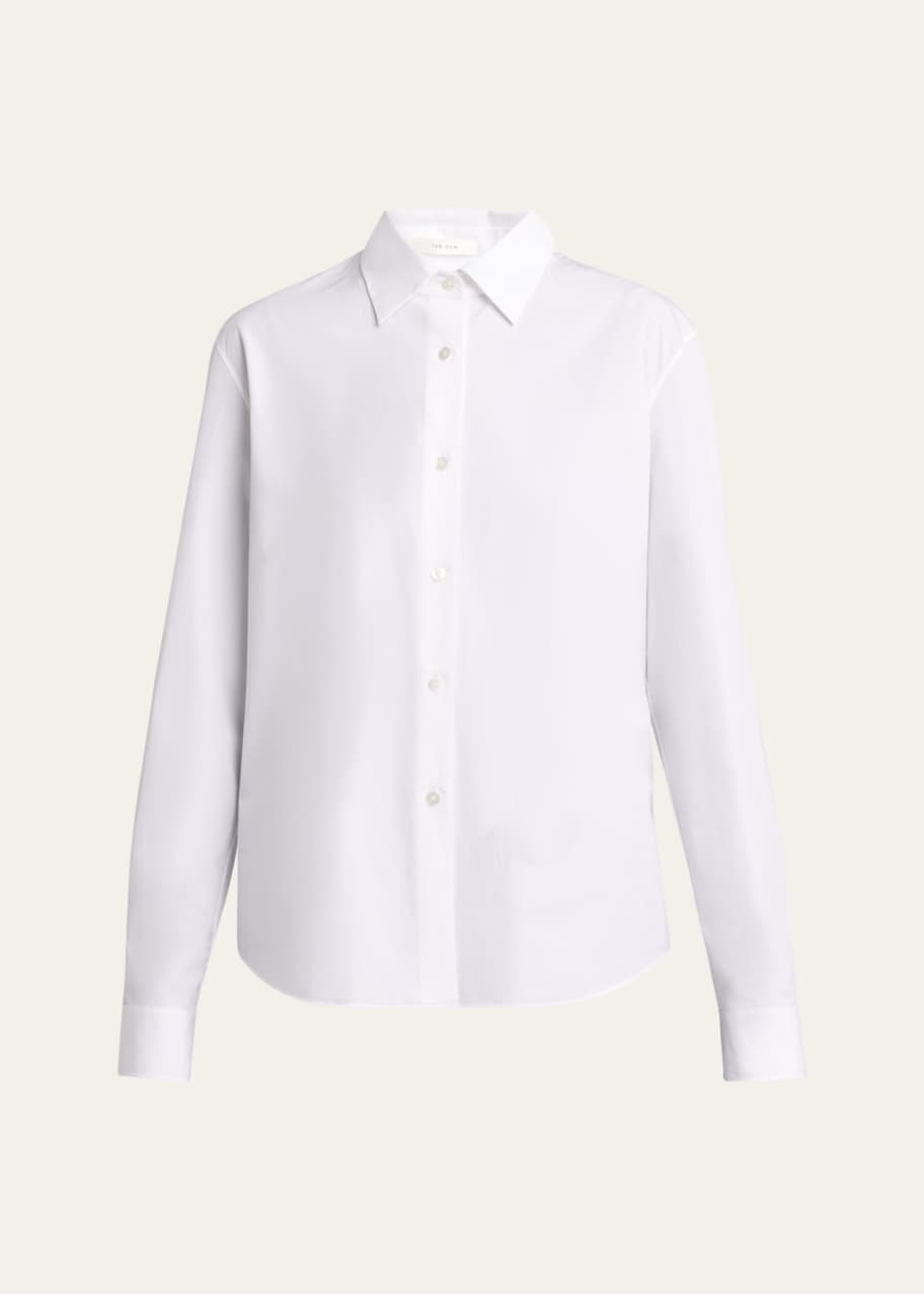 Image 1 of 1: Maigret Pearl-Buttoned Poplin Shirt