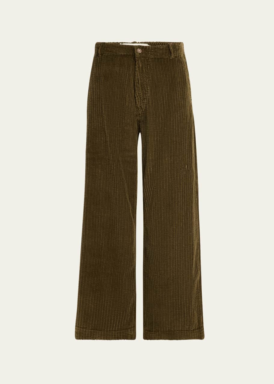 Vintage 1990'S Marks & Spencer wide-wale corduroy pants, made in the UK, men's size W36. cotton navy blue type Vintage Second Hand
