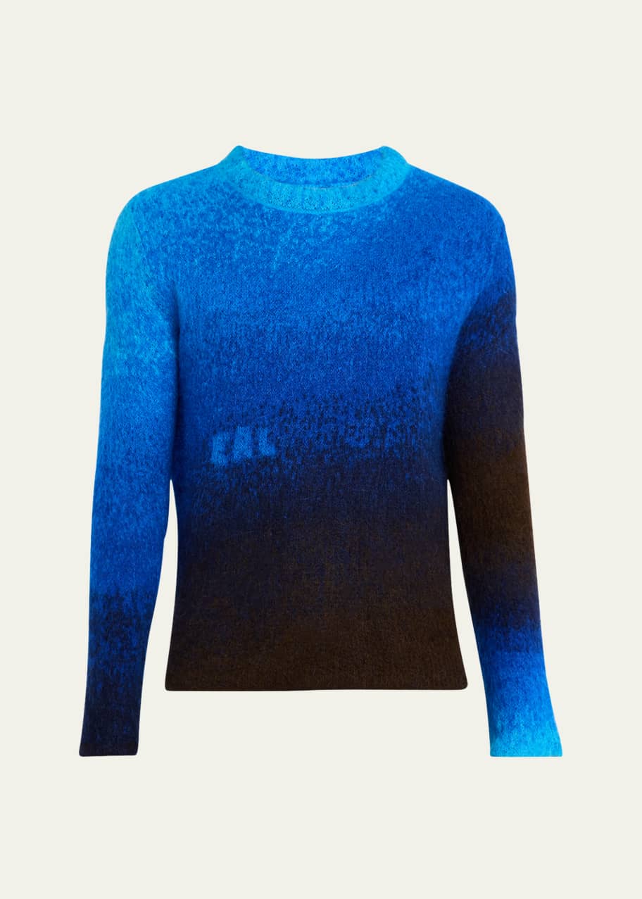 トップス ERL mohair gray Blue Knit ERL mohair gray Blue Knit ERL V-neck textured knitted jumper