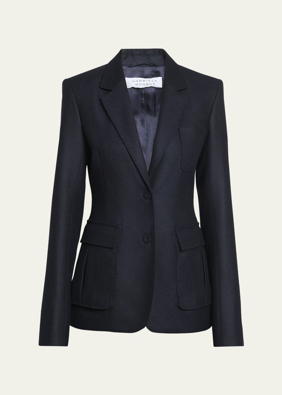 Image 1 of 1: Louisa Wool-Cashmere Blazer