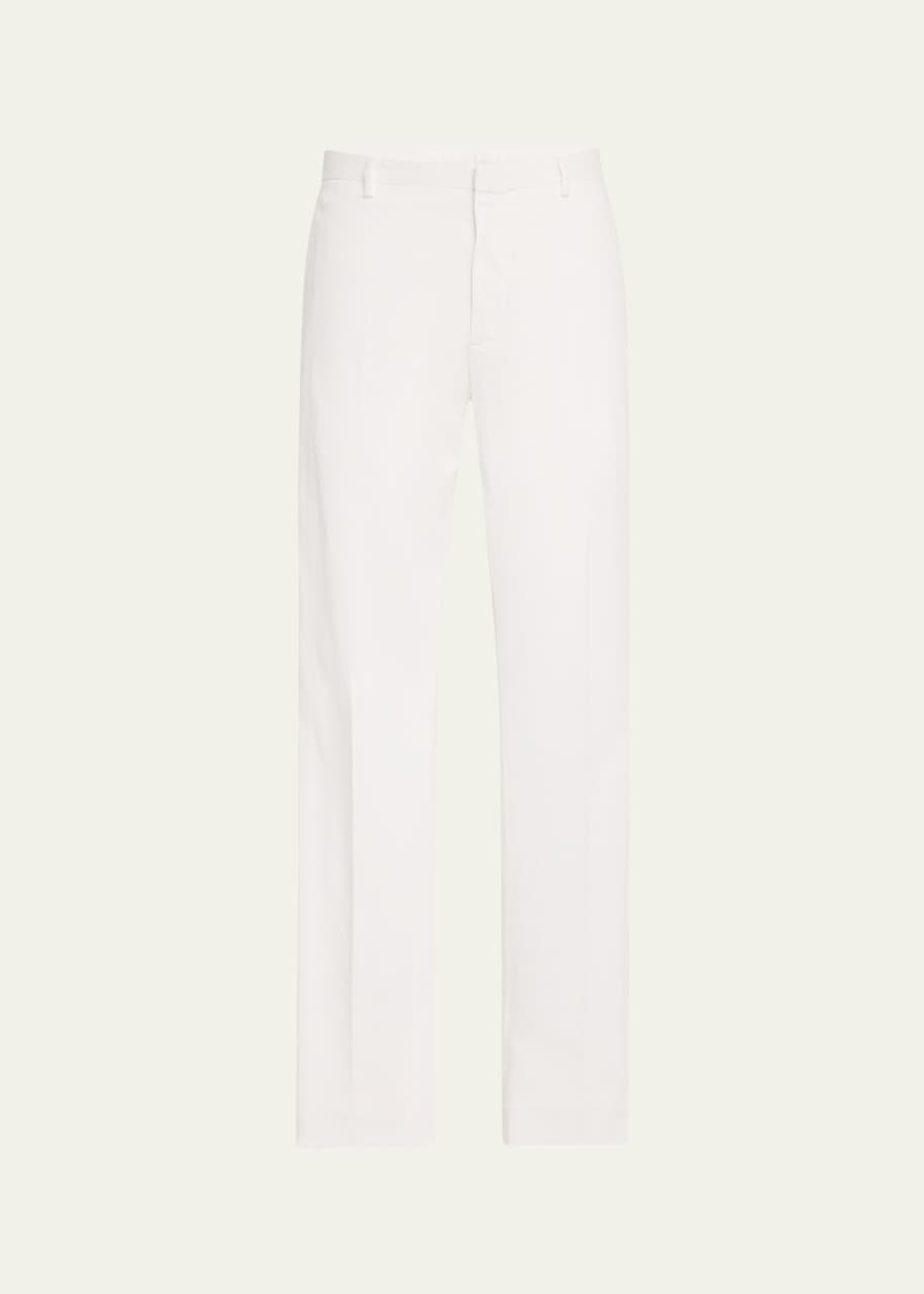 Image 1 of 1: Men's Premium Cotton Flat-Front Pants