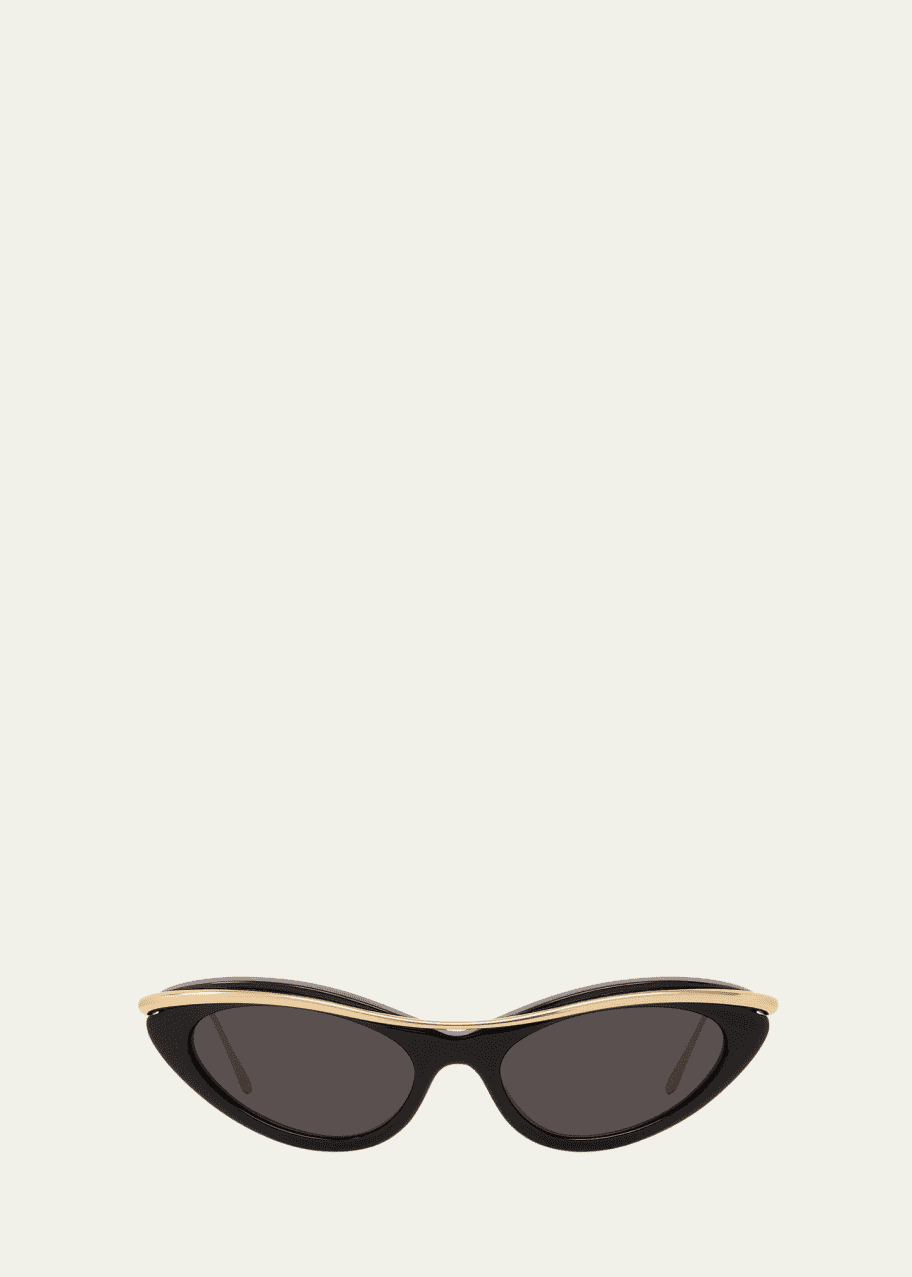 Loewe Signature Acetate & Metal Cat-Eye Sunglasses - Bergdorf Goodman