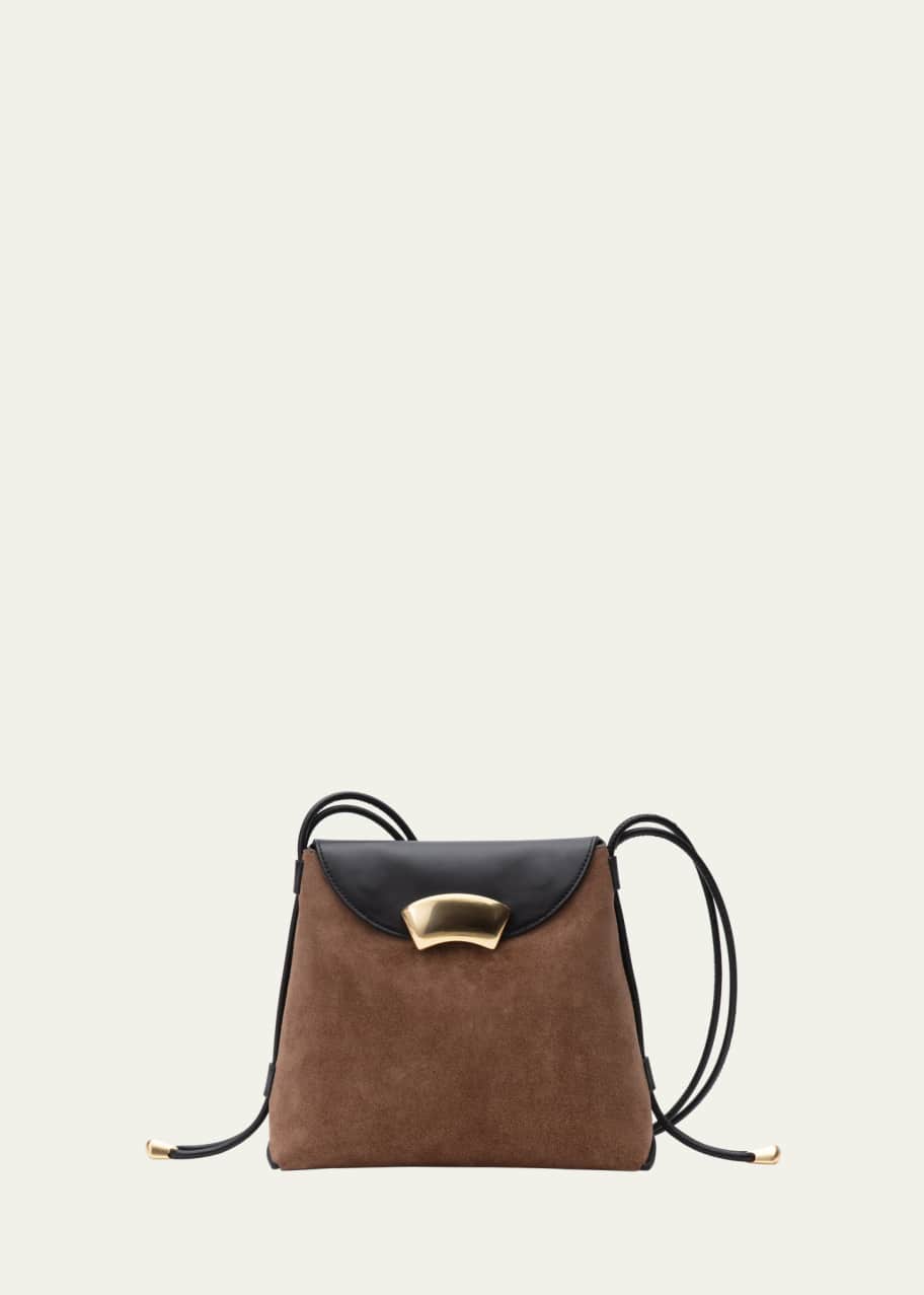 Image 1 of 1: ID Petite Lambskin Suede Shoulder Bag