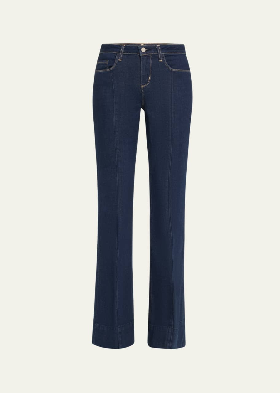 Image 1 of 1: Lenora Seamed Flare Jeans