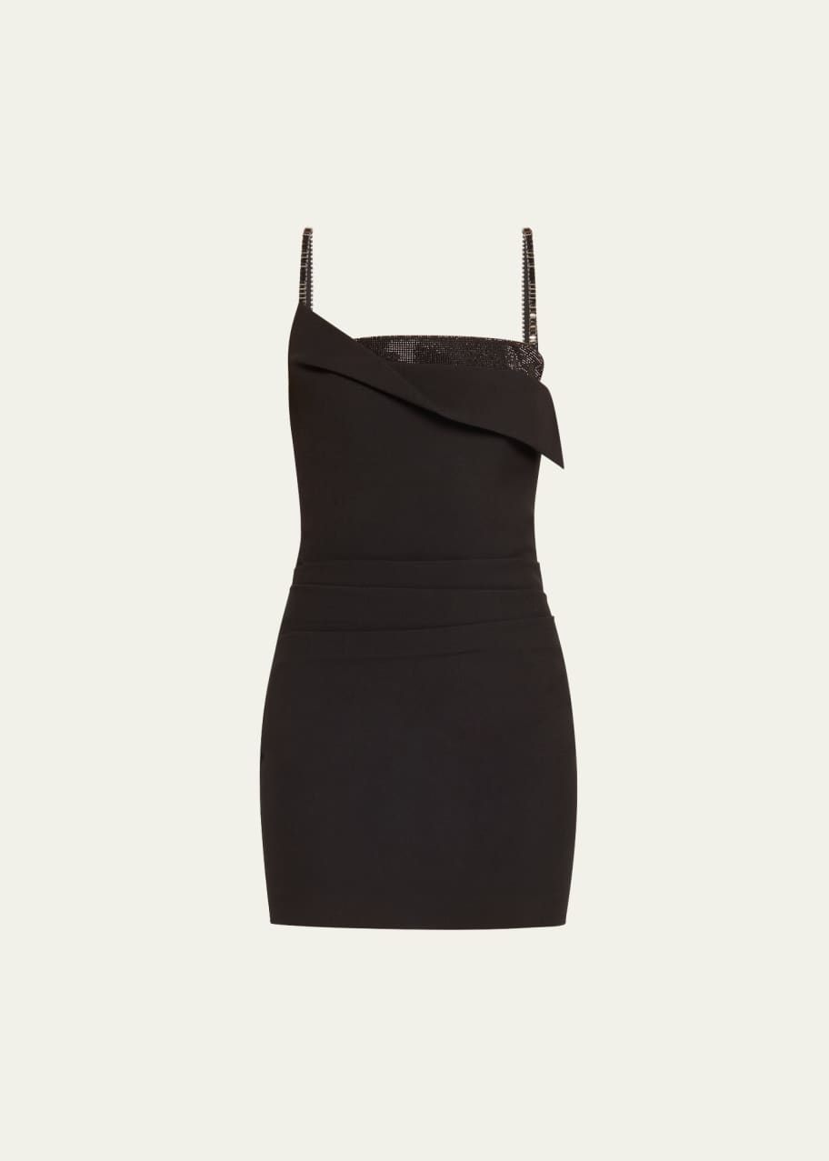 Roland Mouret Crystal Crepe Mini Dress - Bergdorf Goodman