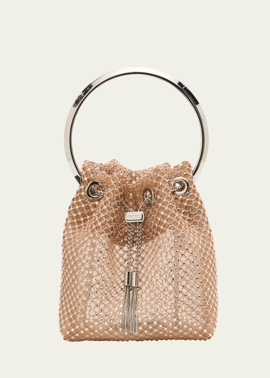 Image 1 of 1: Bon Bon Mesh Crystal Top-Handle Bag