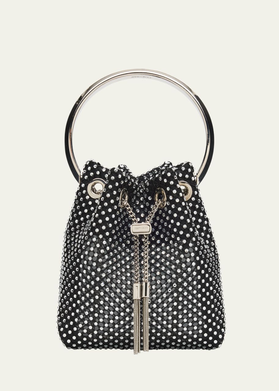 Jimmy Choo Bon Bon Mesh Crystal Top-Handle Bag - Bergdorf