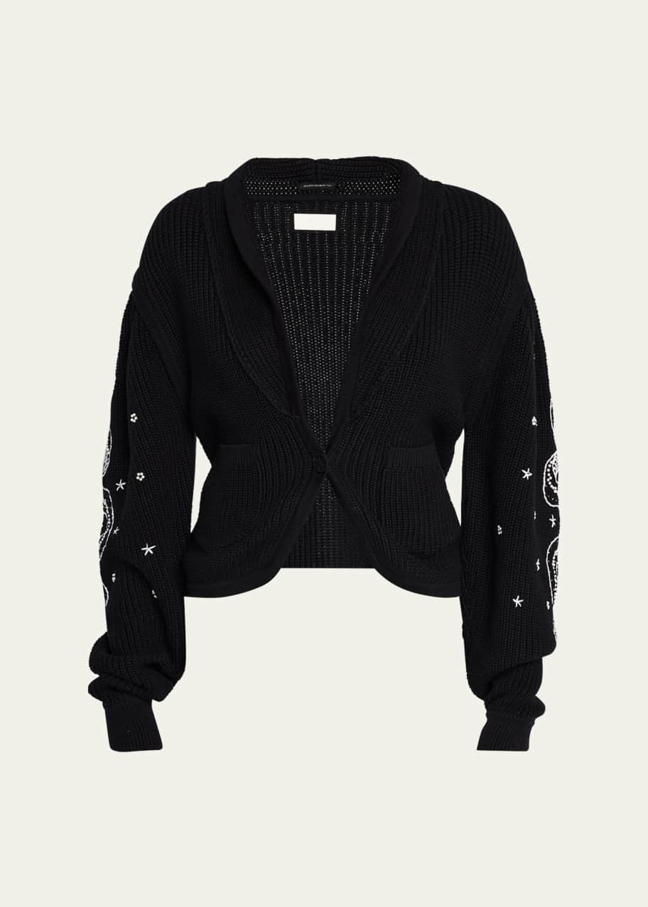 Image 1 of 1: The Puff-Sleeve Cardigan