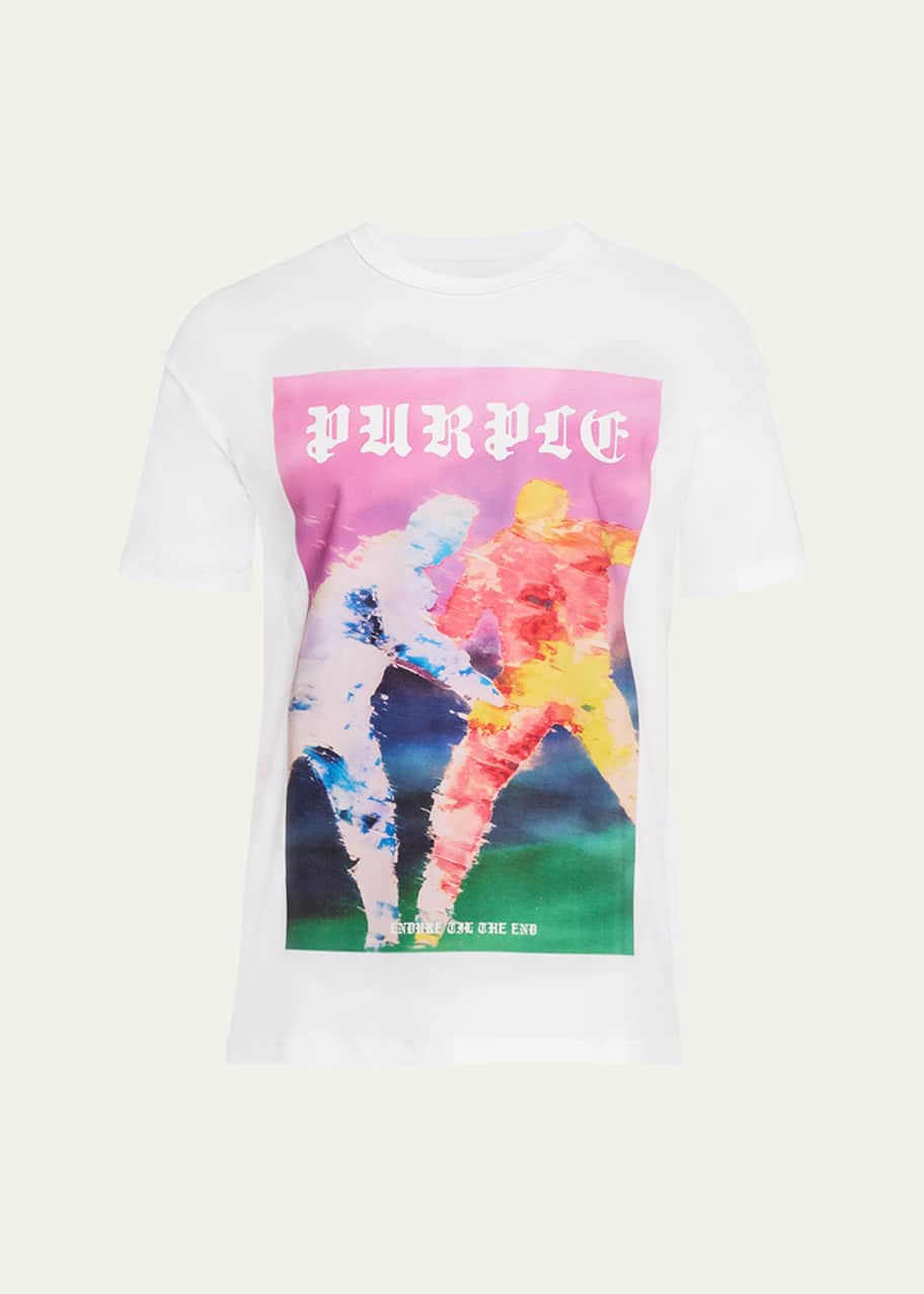 Image 1 of 1: Men's Textured Inside-Out Graphic T-Shirt