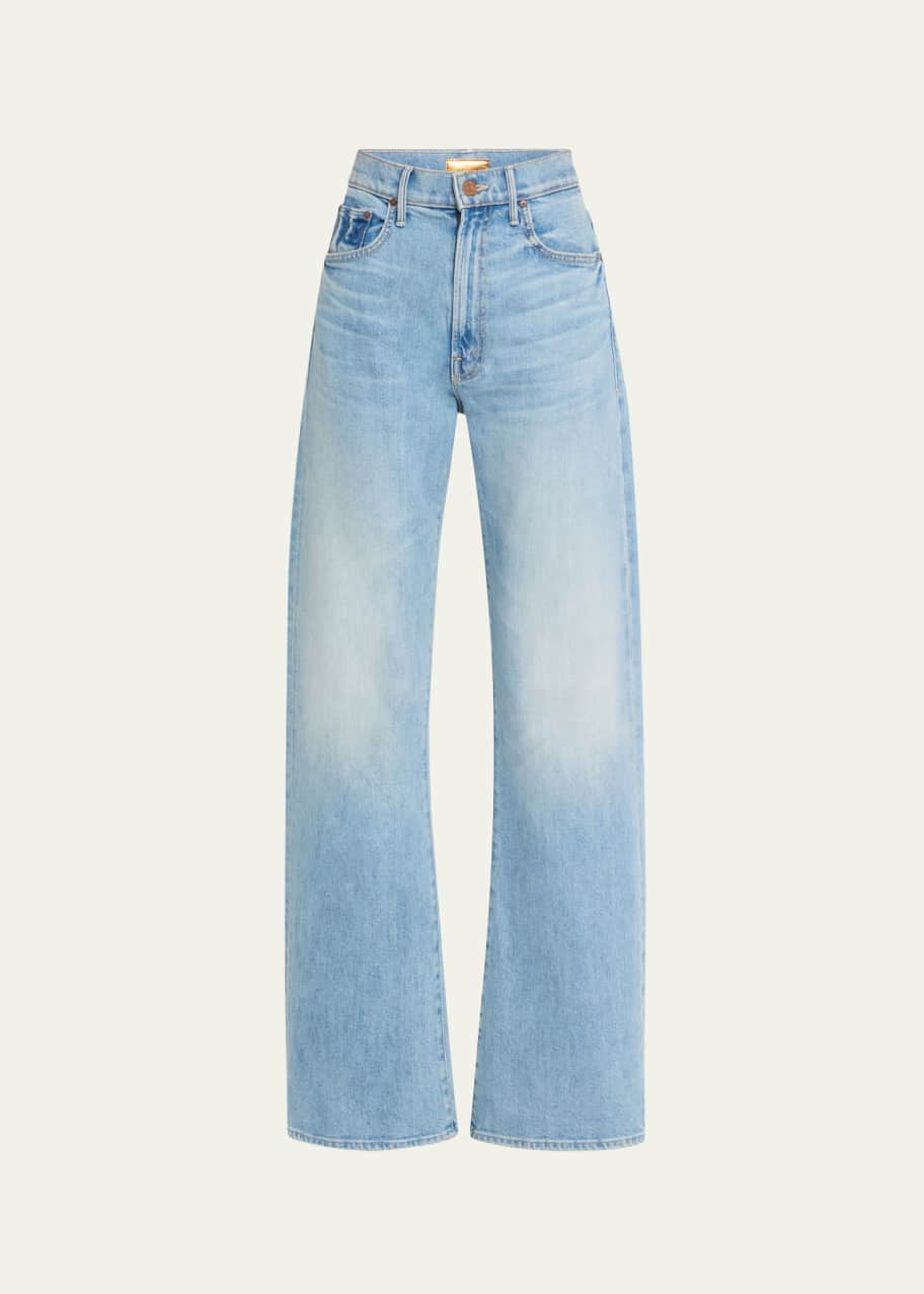 デニム・ジーパン MOTHER FW25 Stretch denim The Lasso jeans (104781296 OWR) MOTHER The Lasso Sneak Wide Leg Jeans in It's A Small World