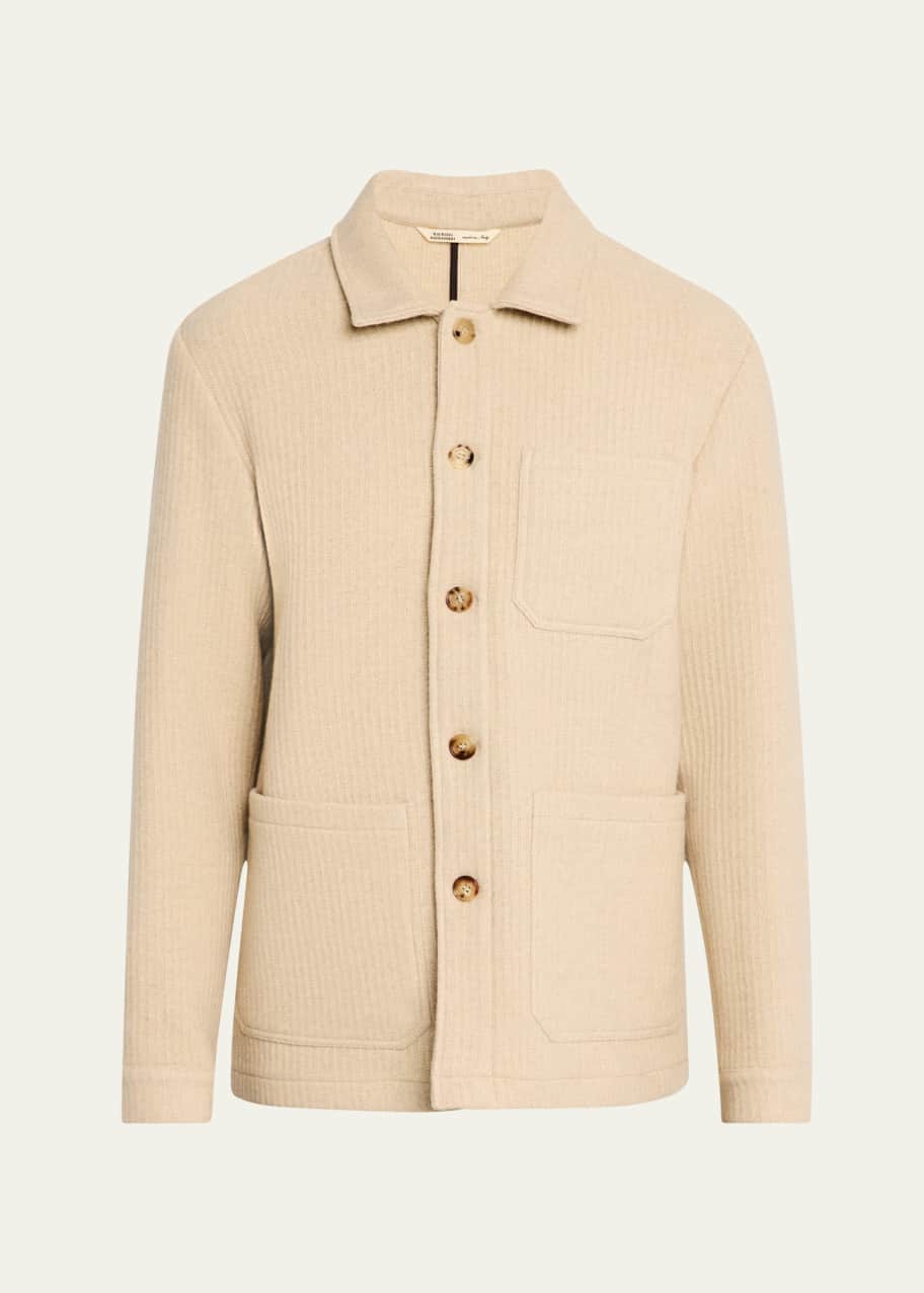 baldassari brown wool blend chore coat