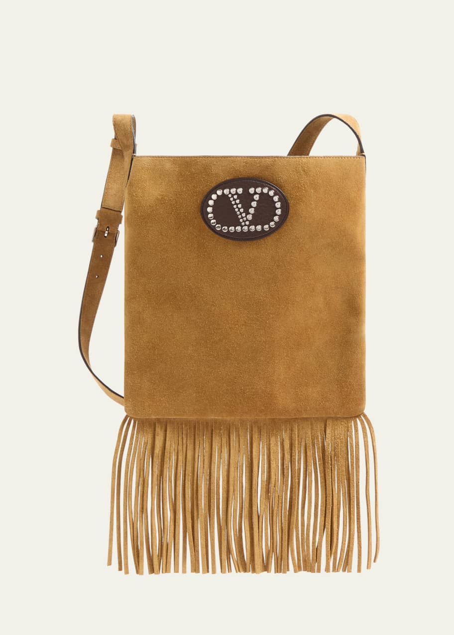Image 1 of 1: Men's Nellcote Suede Fringe Shoulder Bag
