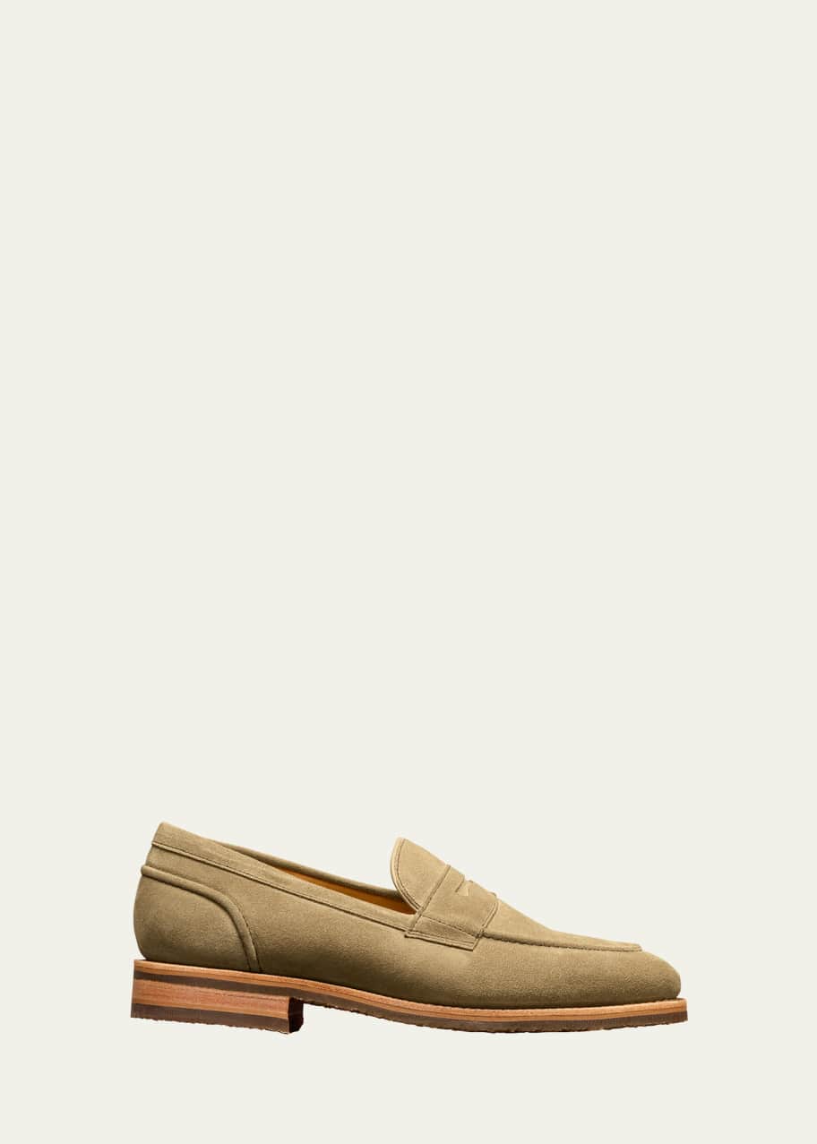 Image 1 of 1: Men's Roman Suede Penny Loafers