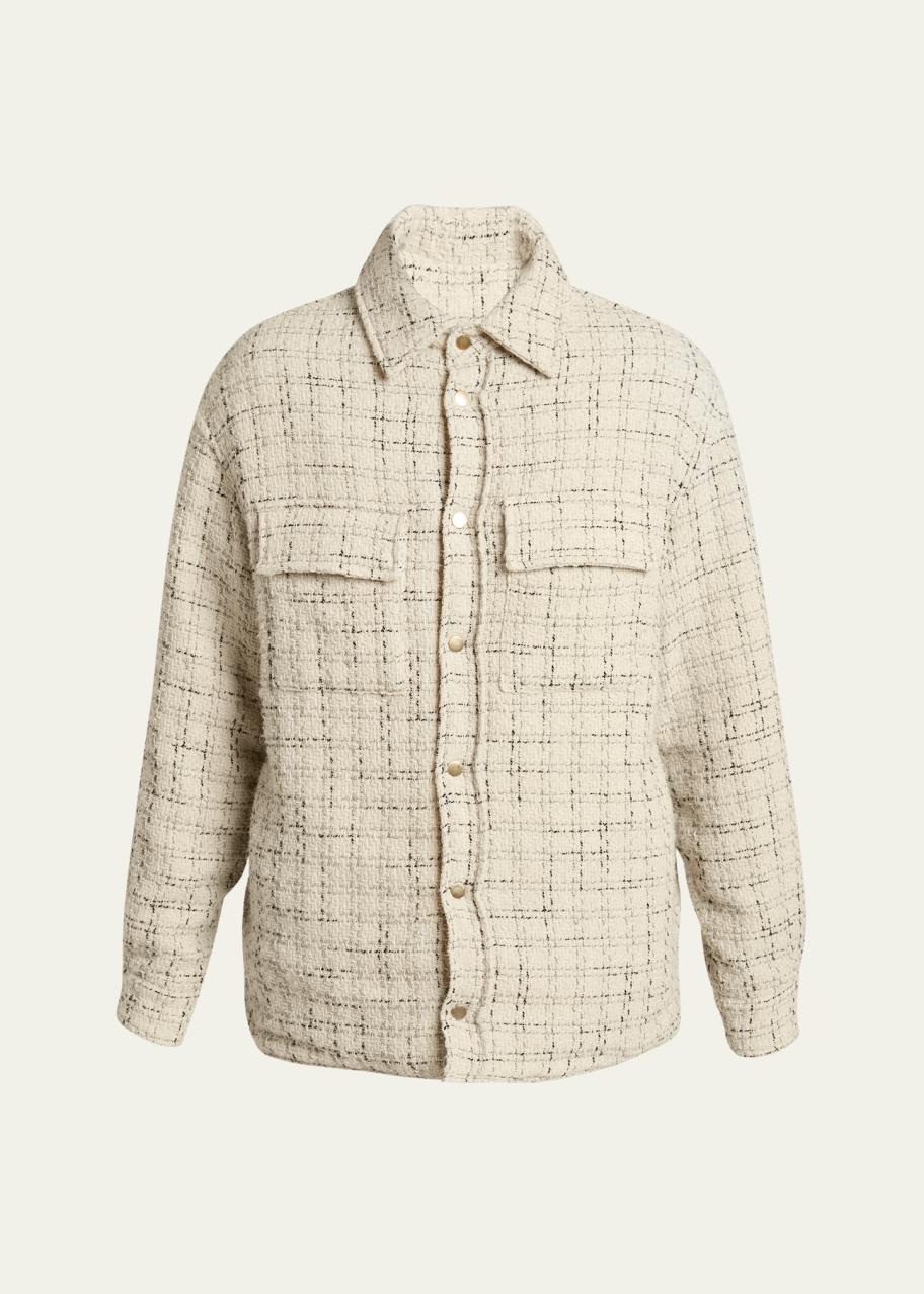 Amiri Men's Boucle Tweed Overshirt - Bergdorf Goodman