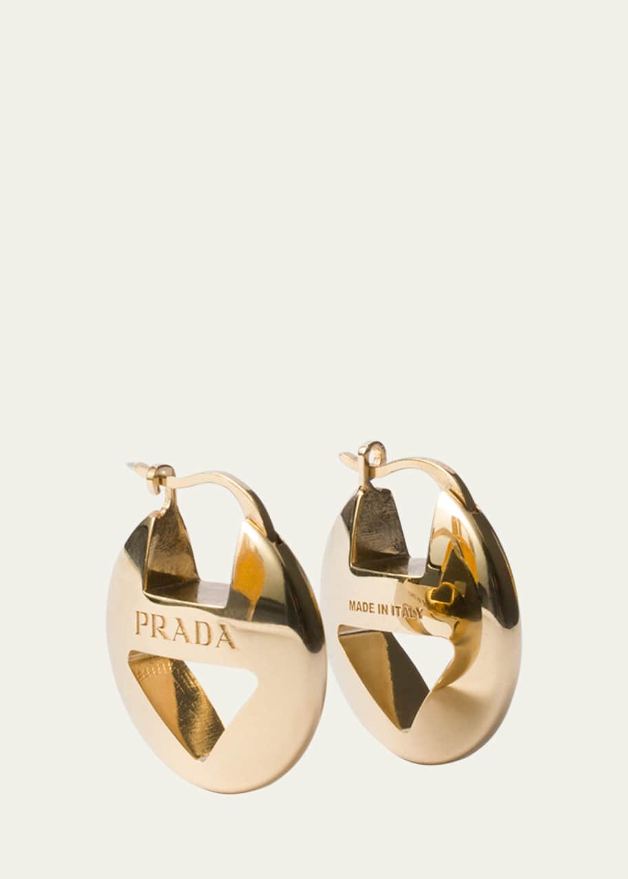 Image 1 of 1: Cutout Brass Earrings