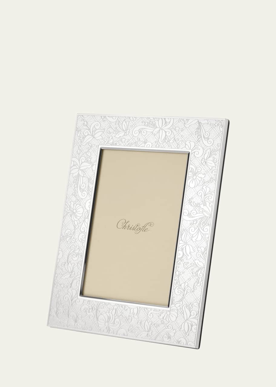 Image 1 of 1: Jardin d'Eden Silver-Plated Picture Frame, 4" x 6"