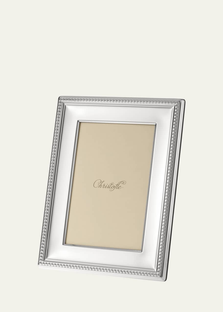 Image 1 of 1: Perles Silver-Plated Picture Frame, 4" x 6"