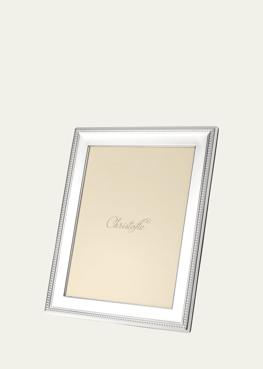 Image 1 of 1: Perles Silver-Plated Picture Frame, 7" x 9"