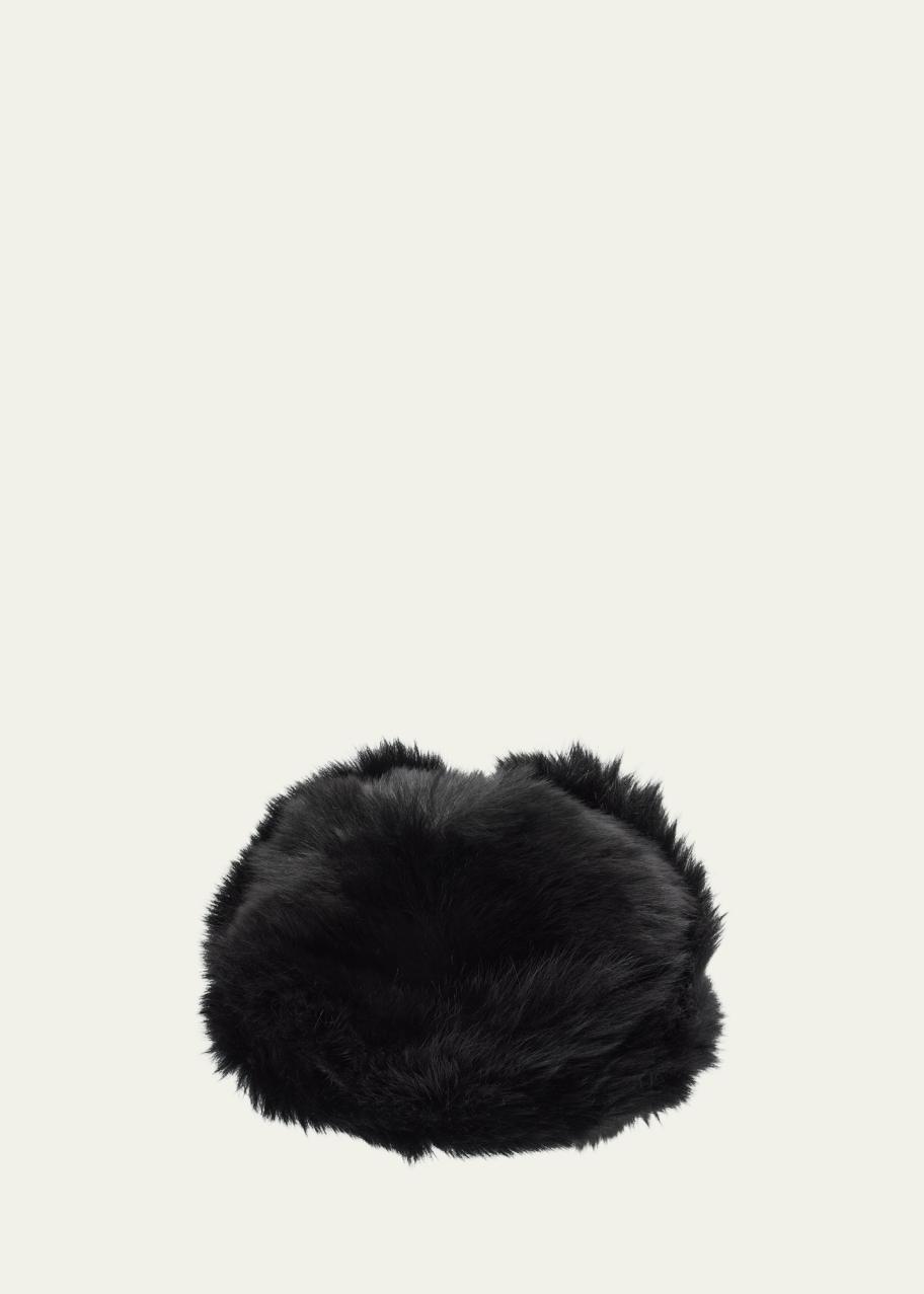 Bergdorf Goodman Leather and fur trapper hat Pologeorgis at Bergdorf Goodman main image 3