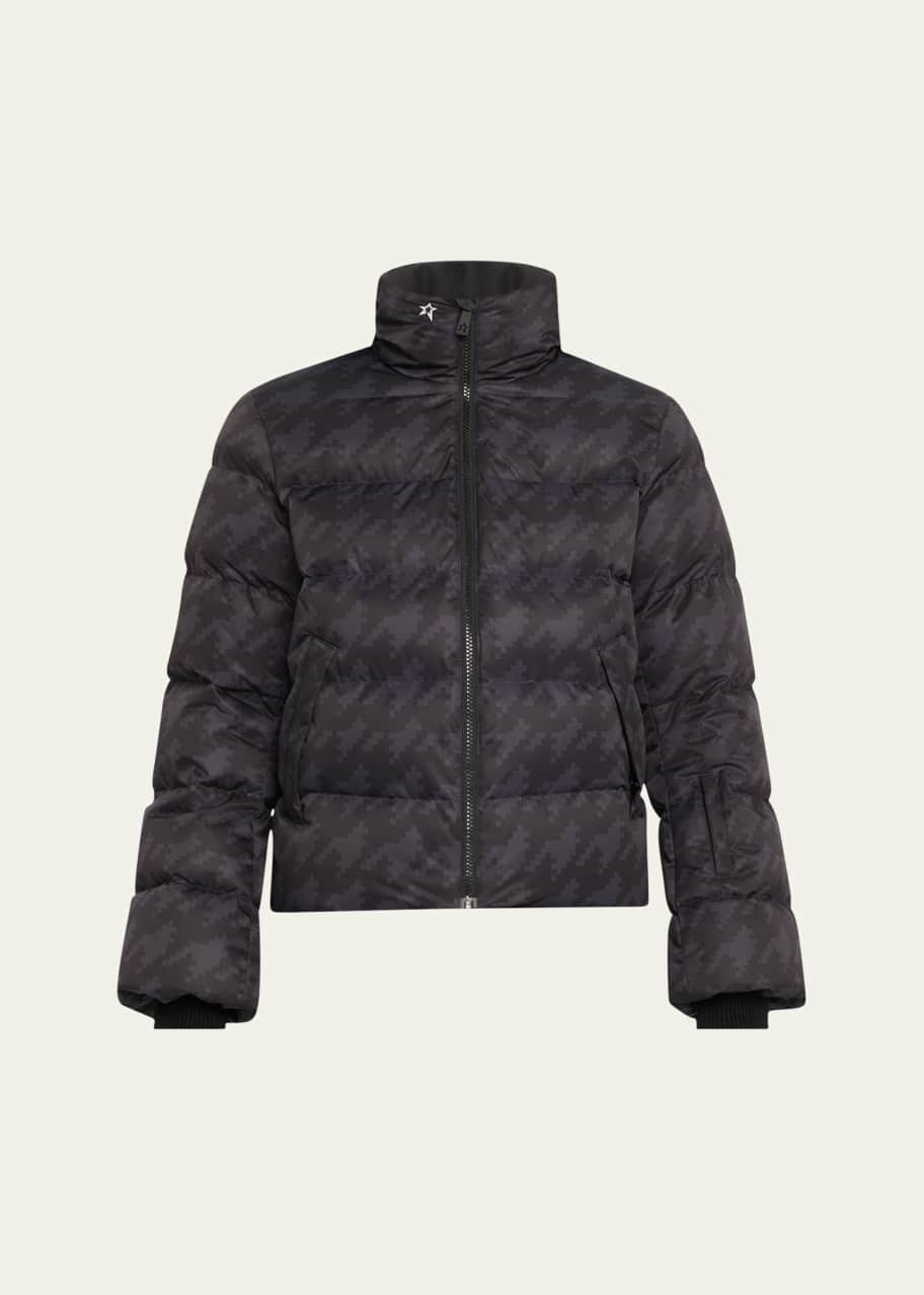 Image 1 of 1: Maya Houndstooth Down Parka Jacket