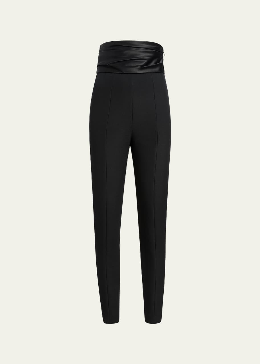 Image 1 of 1: Lenro Ruched Waist Skinny Leg Pants