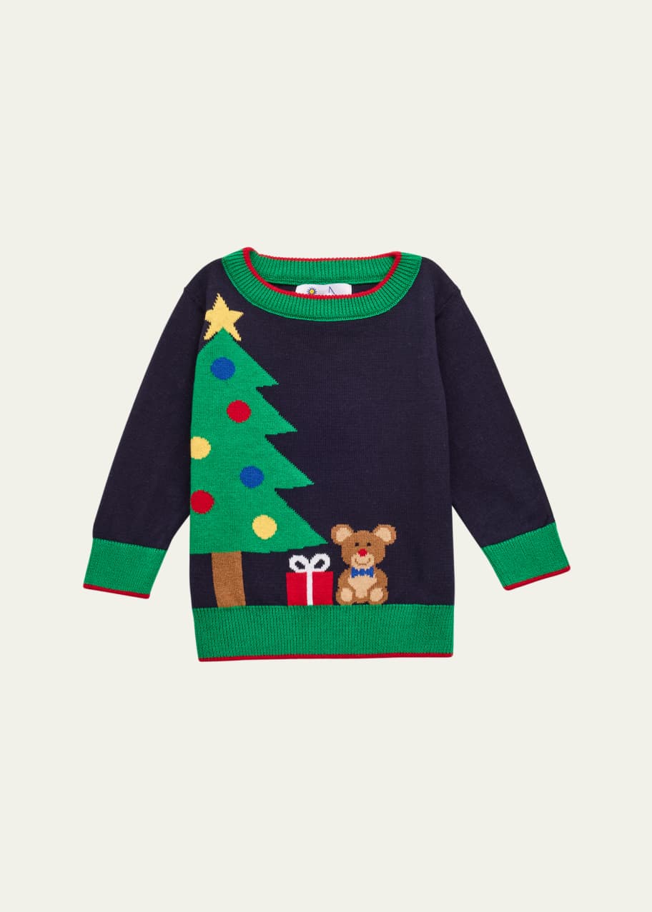 Image 1 of 1: Boy's Sweater W/ Christmas Tree Intarsia, Size 4T-3