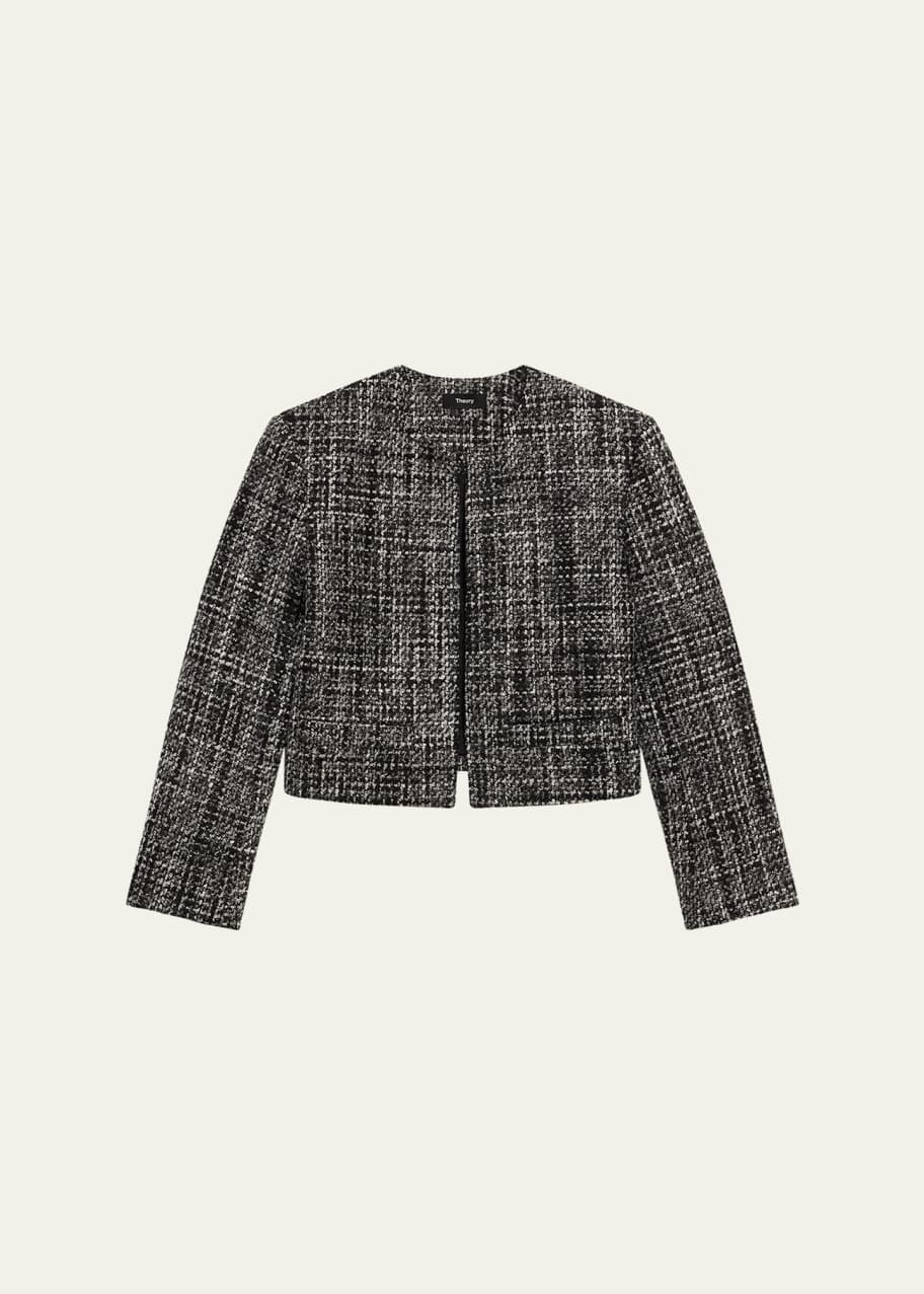 Image 1 of 1: Tailored Melange Tweed Jacket