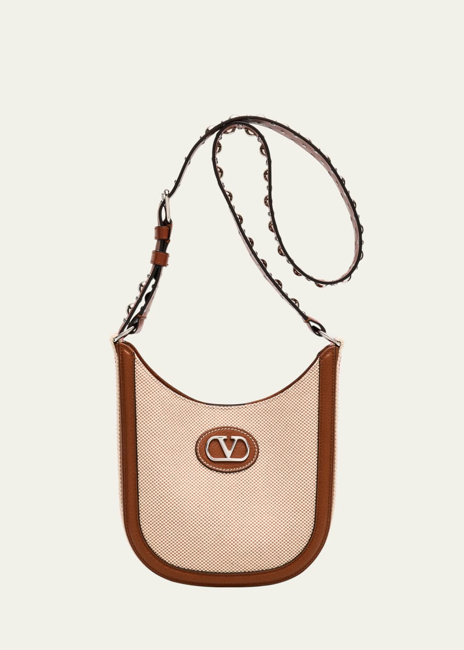 Valentino Garavani Antibes Small Canvas Hobo Crossbody Bag