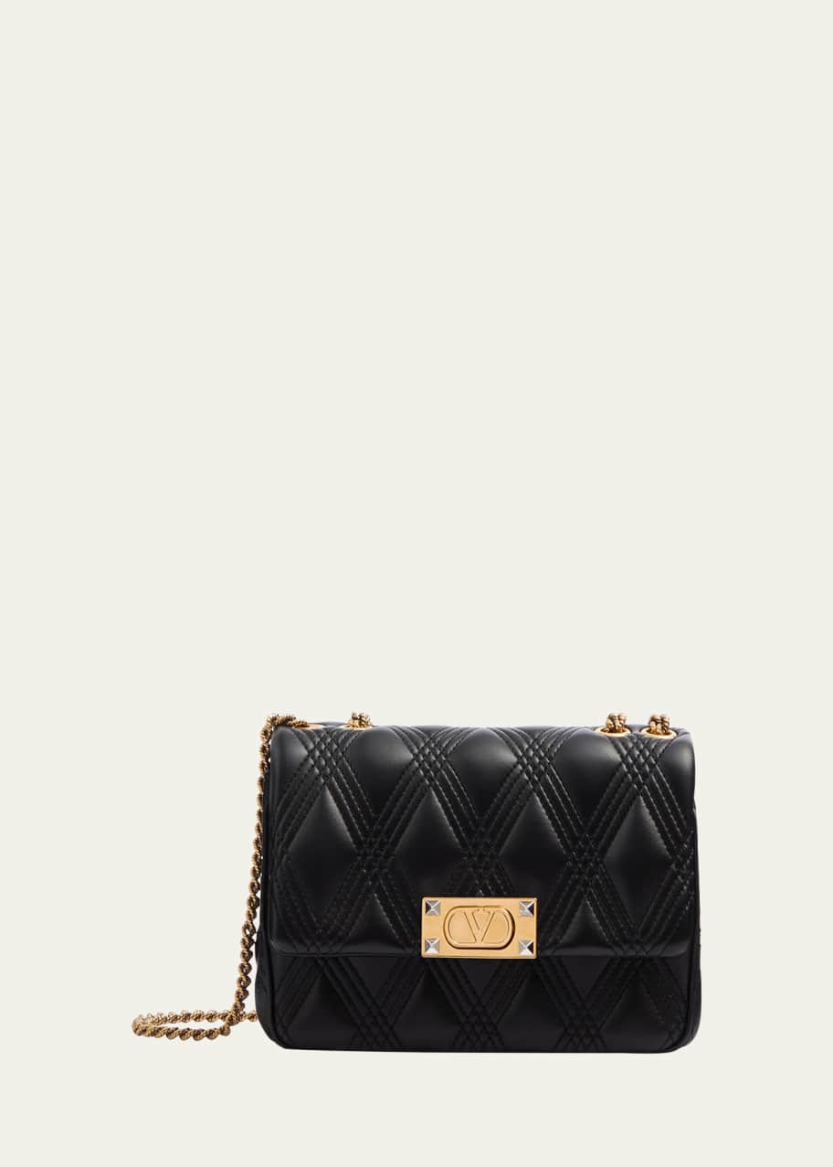 Image 1 of 1: Quiltie 67 Flap Lambskin Leather Shoulder Bag
