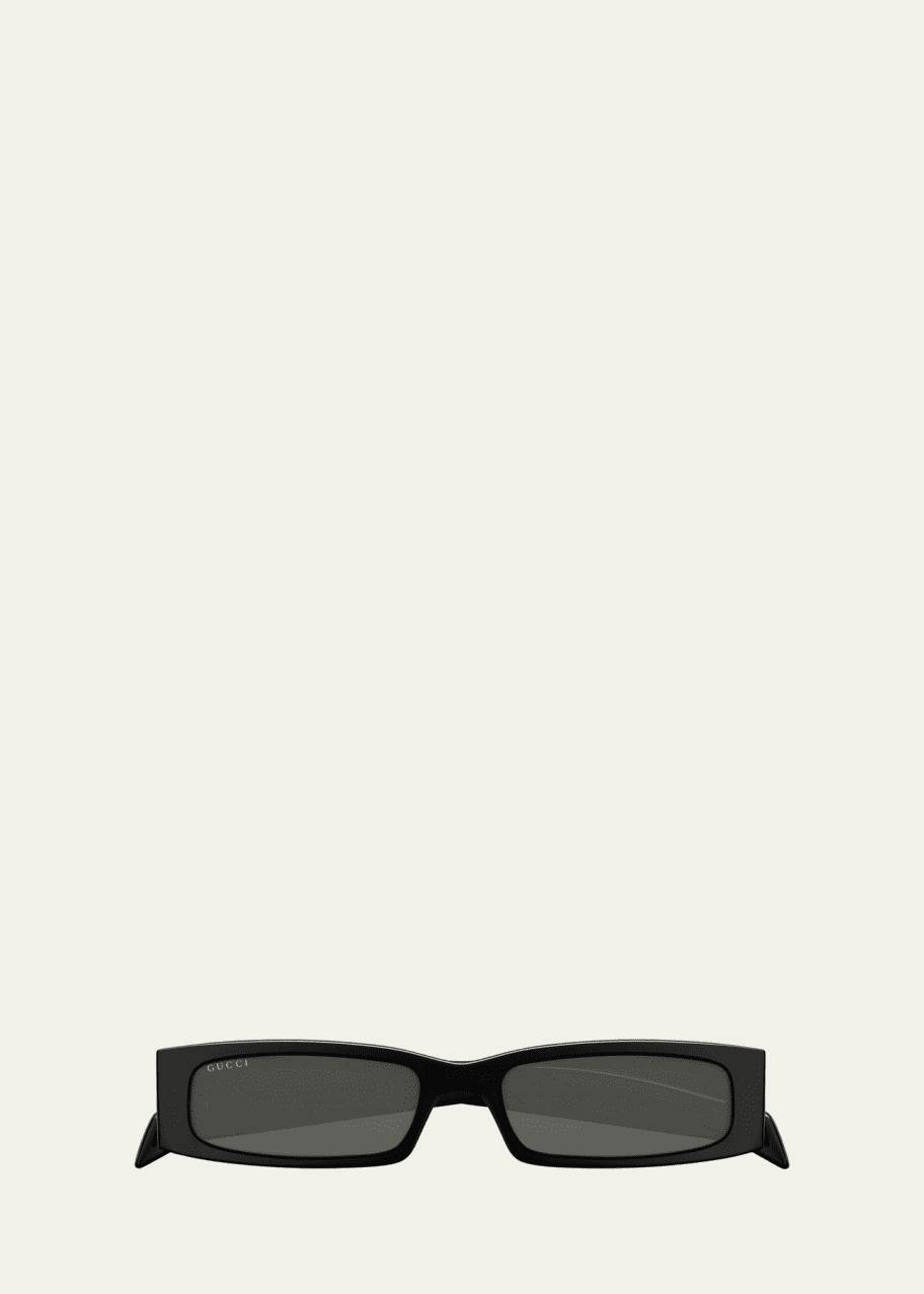 Image 1 of 1: Men's GG1778SM Acetate and Nylon Rectangle Sunglasses