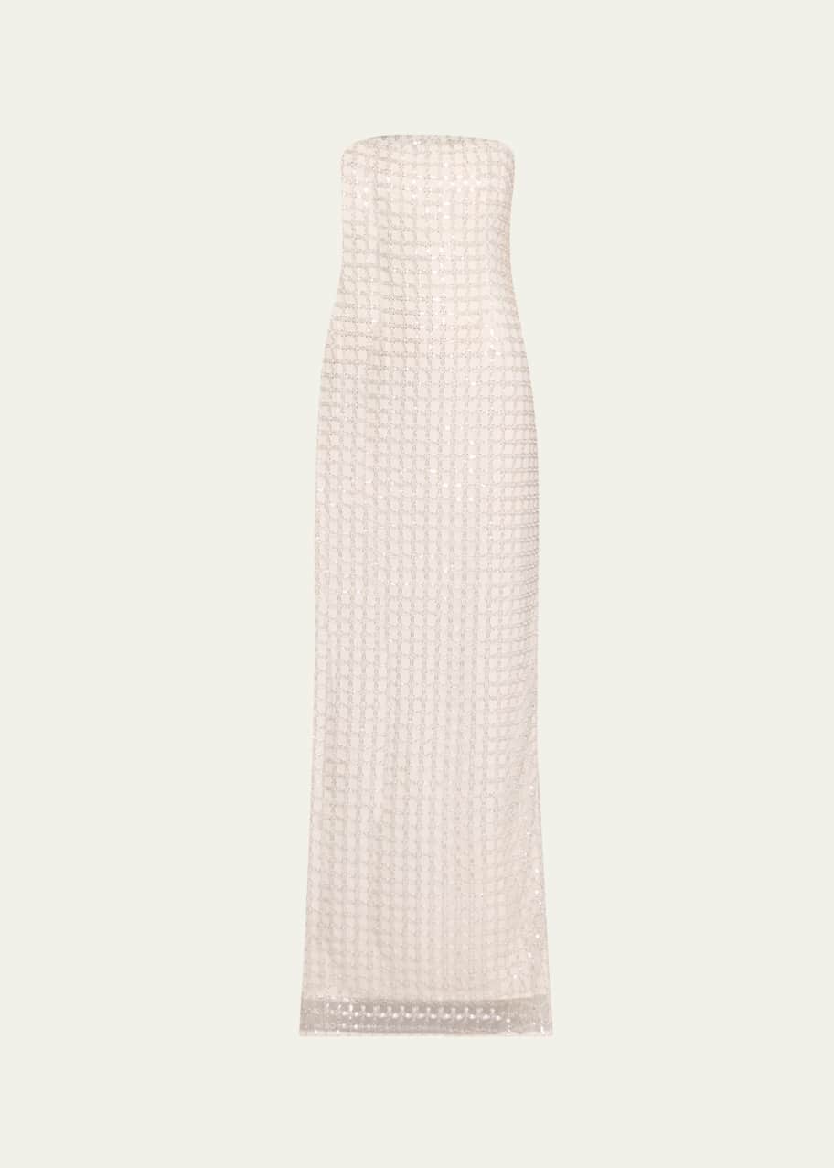 Image 1 of 1: Reign Strapless Column Gown
