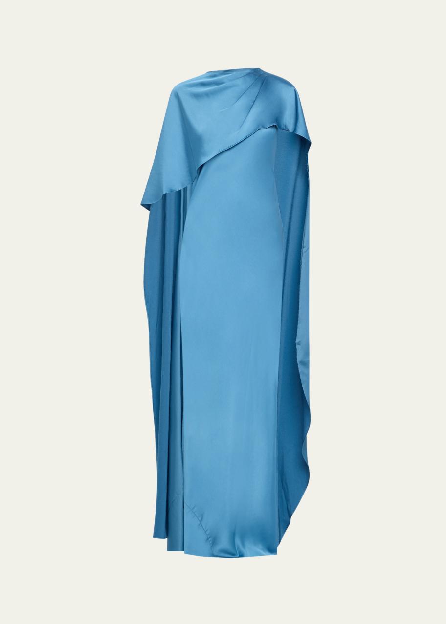 SIMKHAI Izel Satin Cape Gown - Bergdorf Goodman