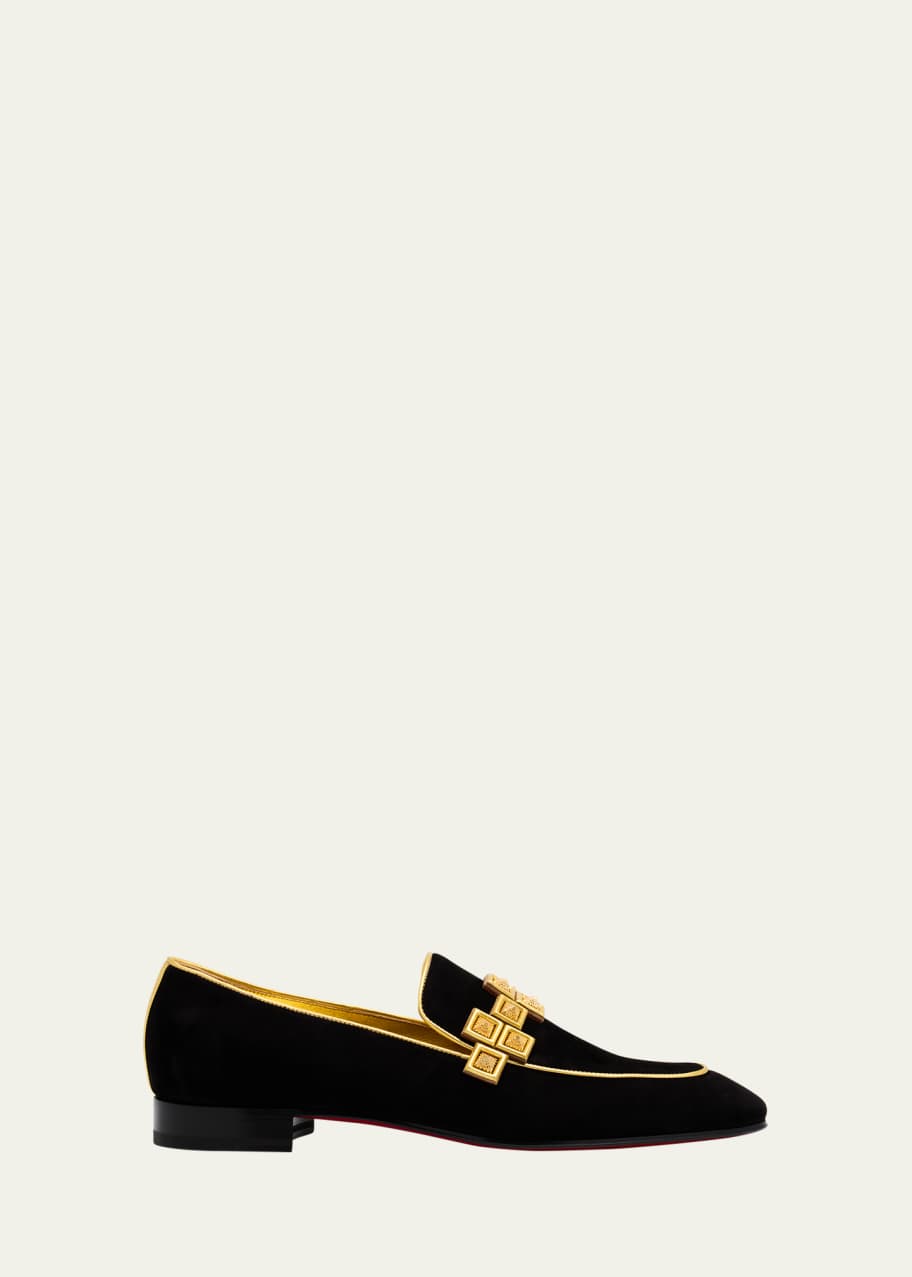 Image 1 of 1: Men's Night On The Gange Diwali Velvet Loafers