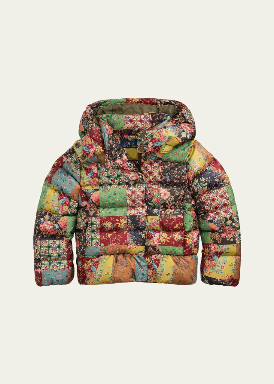 Ralph Lauren Childrenswear Girl's Patchwork-Print Recycled
