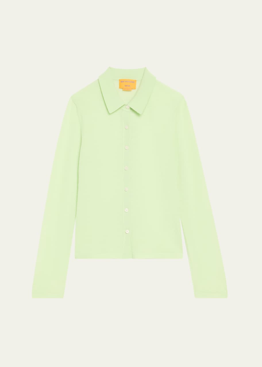 Image 1 of 1: Elle Cashmere Button-Front Shirt
