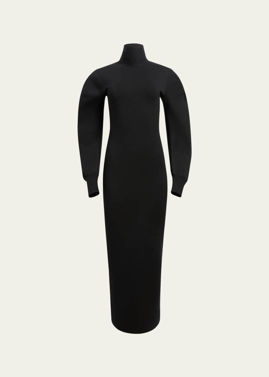 Image 1 of 1: Storm Turtleneck Wool Maxi Dress