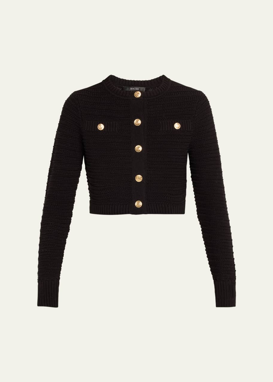 Image 1 of 1: Miller Long-Sleeve Crewneck Cardigan