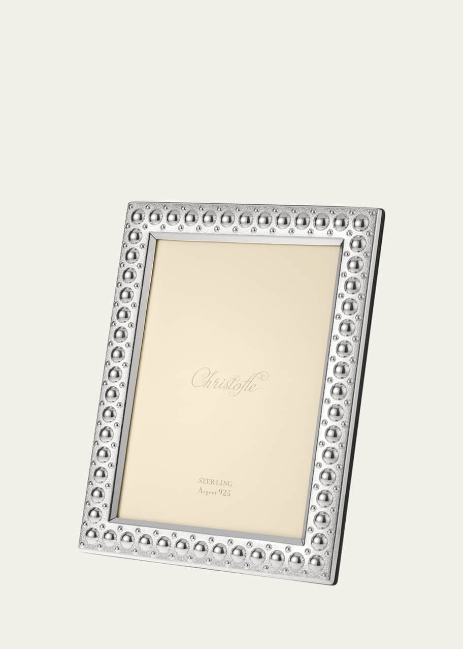 Image 1 of 1: Perles Sterling Silver Picture Frame, 5" x 7"