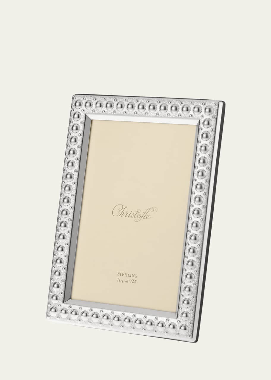 Image 1 of 1: Perles Sterling Silver Picture Frame, 4" x 6"