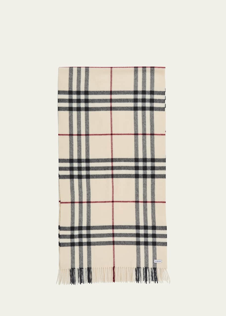 Burberry Washed Giant Check Cashmere Scarf - Bergdorf Goodman