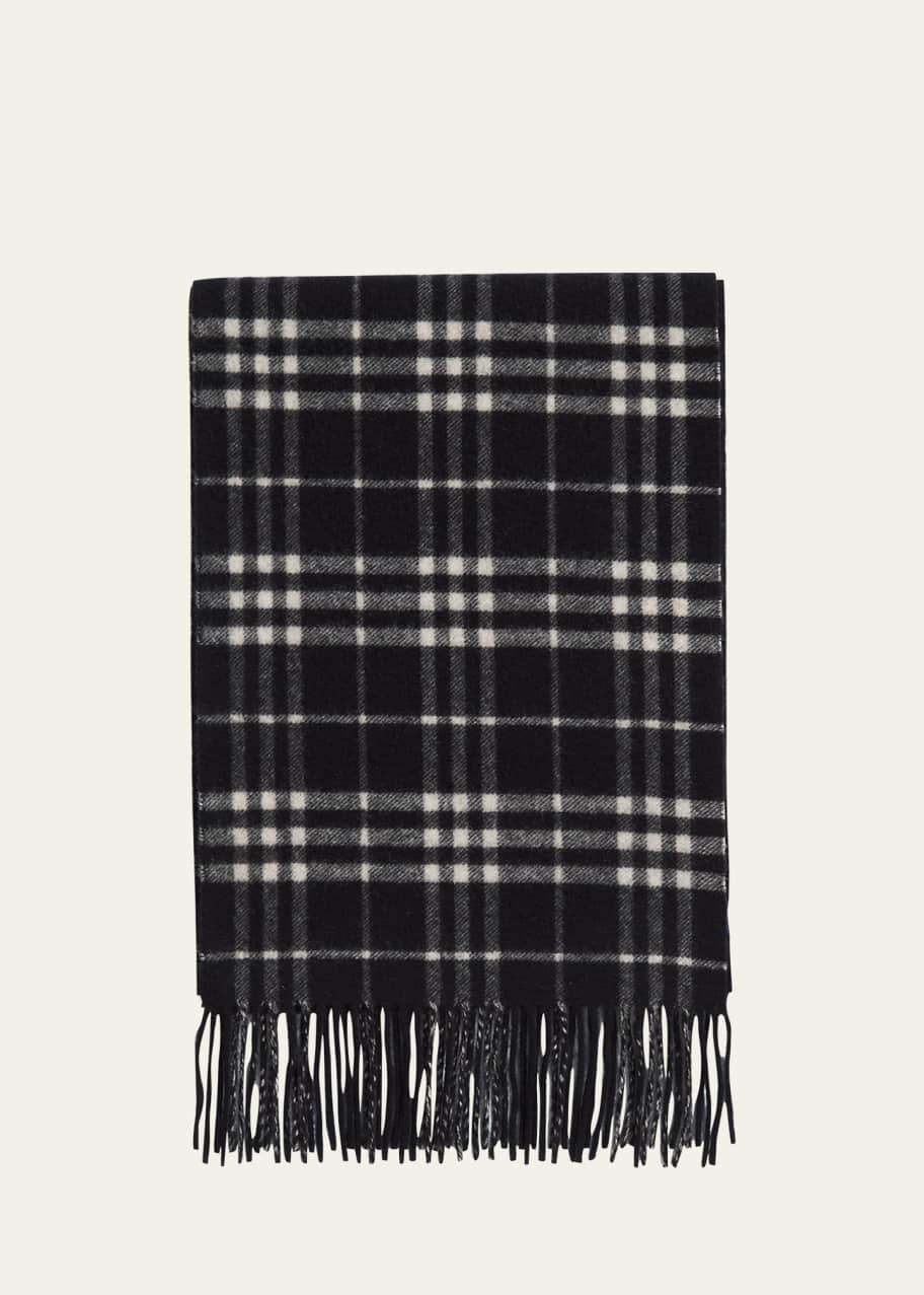 Image 1 of 1: Icon Check Cashmere Scarf