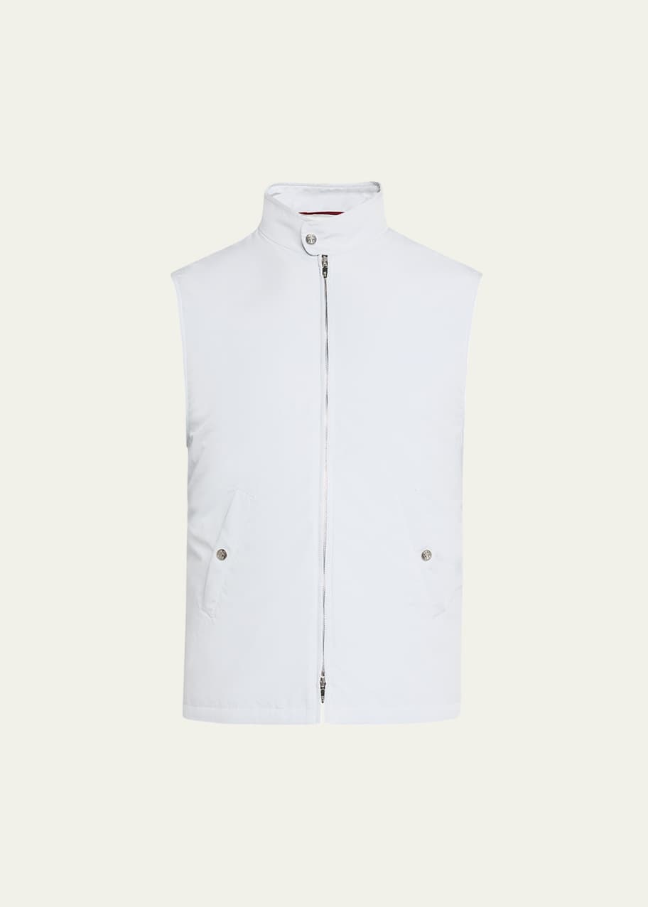 Image 1 of 1: Men's Water-Resistant Microfiber Full-Zip Vest