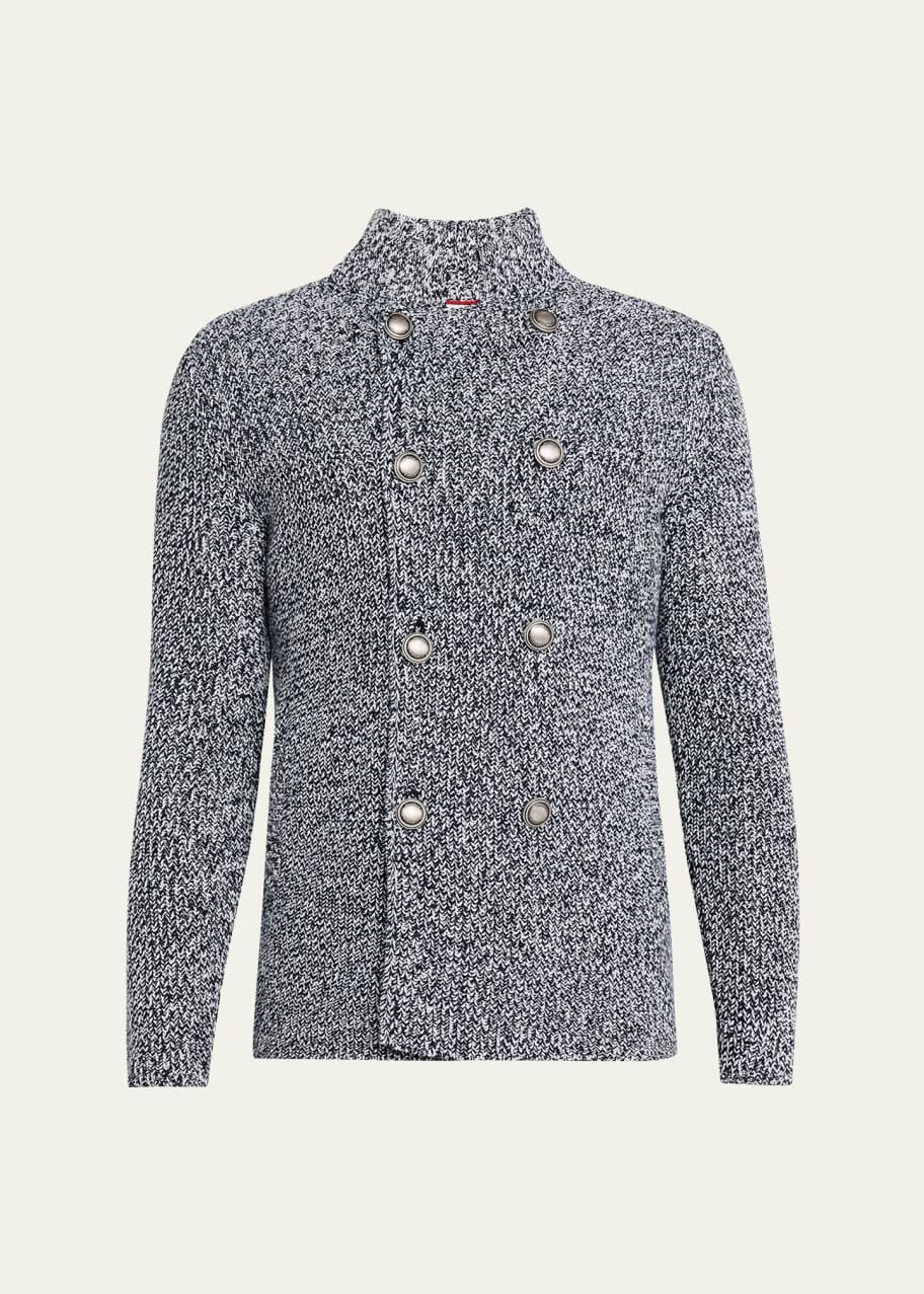 Image 1 of 1: Men's Chine Double-Breasted Cardigan